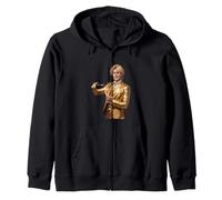 Golden Ambition Celebration Mindset Art Zip Hoodie