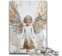 Golden Angel Girl 1000 Piece Jigsaw Puzzle for Adults Teens, Challenging Game And Family Play Parent-child Interaction 50x75cm