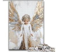 Golden Angel Girl JigsawPuzzle 2000 Pieces for Teenagers, Fun Games Wall Decoration Unique Birthday And Xmas Gifts (70x100cm)