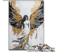 Golden Angel Jigsaw Puzzles for Teenagers 1000 Piece, Help The Brain Exercise Addictive Toys to Cultivate Patience Unique Challenge Game (50x75cm)