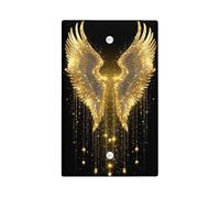Golden Angel Wings Light Switch Cover Plate/Outlet Covers, Shimmering Gold for Home Decor, Elegant Style for Any Season Blank Cover Plate