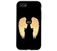 Golden Angel Wings With Halo Design Art Case for iPhone SE (2020) / 7 / 8