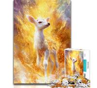Golden Animal Deer 1000 Piece Jigsaw Puzzles for Teenagers,Family Game Stress Reliever Difficult Challenge Great Gifts And Toys (50x75cm)