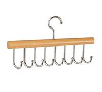 Golden Apple 360° Rotating Wood Hanger Belts Hanger, 8 Hooks Bra Ties Scarf Tank Tops Storage Organiser Space Saving Hook (Beige)