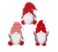 Golden Apple 3Pcs/Set Christmas Cutlery Bags Gnome Santa Claus Tableware Holder Silverware Knife and Fork Bags Xmas Table Dinner Supplies (B)