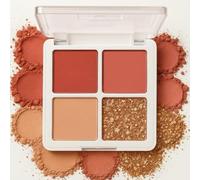 Golden Apricot Shine 4-Color Eyeshadow Palette - Matte Shimmer Finishes Long-Wear Compact Makeup Warm Earthy Elegance Style - Neutral Eye Looks for Women Girls (Rosy Clay Matte)