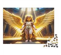 Golden Armored Angel 1000 Piece Jigsaw Puzzle Light Rays Relaxing Stress Relief Recycled Cardboard for Adults & Kids 38x26cm/1000pcs