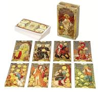 Golden Art Nouveau Tarot Card Deck Luxury Tarot Cards - Full Esoteric Collection Art Nouveau
