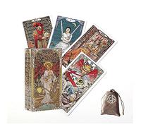 Golden Art Nouveau Tarot Cards,with bag,Firend Game,Fortune Telling Toys