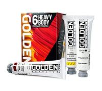 Golden Artist Colors, Heavy Body Acrylics, 6-Color Essentials Set
