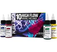 Golden Artist Colors High Flow Mixing Set of Acrylic Paints 10 x 30 ml