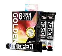 Golden : Open : Slow Drying Acrylic Paint : Intro Set : 6 x 22ml & Thinner