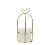 (Golden, B) Flower Shelf Rack Versatile Ceramic Vase Stand Metal Planter Iron Shelf for Cactus