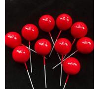 Golden Ball For Cake Decor Pack 20pcs for CupFor Cake Topping and Multi Tier For Cake Embellishment Use (red)