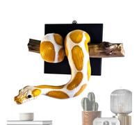 Golden Ball Python Wall Sculpture - 3D Resin Shadow