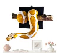 Golden Ball Python Wall Sculpture Realistic Resin Shadow Effect Decoration
