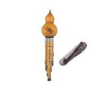 Golden Bamboo Hulusi C/bB/D/F/G Key Three-tone Hulusi Flute Professional Performance Instrument (Color : BB Tone)