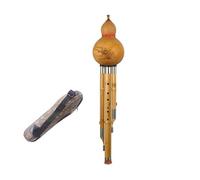 Golden Bamboo Hulusi C/bB/D/F/G Key Three-tone Hulusi Flute Professional Performance Instrument (Color : F Tone)