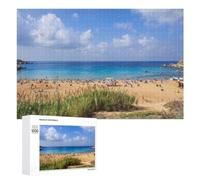 Golden Bay Beach in Malta Jigsaw Puzzle, 1000 PCS, Relaxing Activity for Adults, A Thoughtful Gift Idea for Adults Who Enjoy Puzzles
