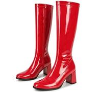Golden Beads Ladies Womens Fancy Dress Party GO GO Boots 1960s & 1970s Retro Big Sizes 9-12