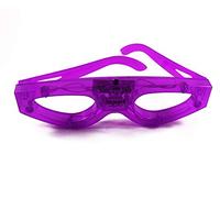 Golden Beads Oval Shape Flashing Led Glasses Bright Colors Glowing Glasses Neon Party Supplies, Light Up Shades Event Favors, Raves, Concert Shows, Christmas, Halloween,Birthday Party, Gifts (Purple)
