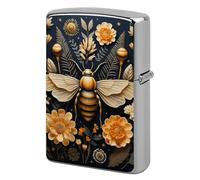 Golden Bee Lighter Case Metal Double-Sided Lighter Cover Pocket Lighters Sleeve Windproof Lighters Accessories for Men Women