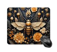 Golden Bee Mouse Pad Square Laptop Mouse Mat Cute Computer Mousepad Keyboard Pad Non-Slip Desk Pads for Gaming Office Work Home 25 * 30cm