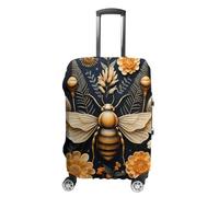 Golden Bee Suitcase Covers Luggage Protector - Travel Elastic Baggage Case Protective, Washable Anti-scratch Large Suit Case Cover for Suitcases Fits 19-32 Inch Luggages, white, L, Flower and Animals