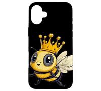 Golden Bee with a Crown for a Sweet Look Case for iPhone 16 Plus