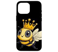 Golden Bee with a Crown for a Sweet Look Case for iPhone 16 Pro Max