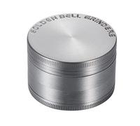 Golden Bell 2 inch Grinder 4 Layer Spice Grinder Zinc Alloy Grinder - Ancient Silver