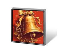 Golden Bell Lapel Pin Cute Metal Brooch Pin Fashionable Square Badge for Shirts, Hats, Jackets Unique Fashion Accessories Gift for Men & Women