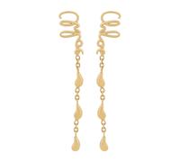 Golden Bijoux Earrings Engraved Logo - female - Chloé - Earrings - Yellow - ONE SIZE - Accessories ONE SIZE
