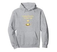 Golden Birthday Dreams: Elegant Hourglass Celebration Pullover Hoodie, Adult Unisex, Heather Grey, L