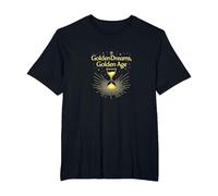 Golden Birthday Dreams: Elegant Hourglass Celebration T-Shirt, Men's Big and Tall, Black, 6X Tall