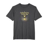 Golden Birthday Dreams: Elegant Hourglass Celebration T-Shirt, Men's Big and Tall, Dark Heather Grey, 4X Tall