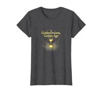 Golden Birthday Dreams: Elegant Hourglass Celebration T-Shirt, Women, Dark Heather Grey, XL