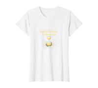 Golden Birthday Dreams: Elegant Hourglass Celebration T-Shirt, Women, White, S