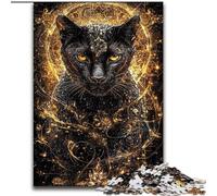 Golden Black Leopard 1000 Piece Jigsaw Puzzles for Adults, Challenging Game And Family Play Birthday Present, Gifts, Wall Art (50x75cm)