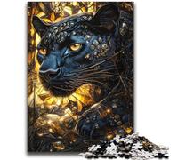 Golden Black Leopard Jigsaw Puzzles for Adults 2000 Piece Puzzle,Challenging To Complete But Fun And Humorous Birthday Present,Gifts,Wall Art (70X100cm)