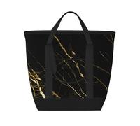 Golden Black Marble Nature,Lunch Bags Large Capacity Insulated Tote Bag For Women Men Work Picnic Travel