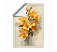 Golden Bloom Arrangement Botanical Unframed Wall Art Print A2 (59.4×42cm), Wall Decor for Living Room, Bedroom, Office & Home, Art Gift