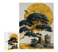 Golden Bonsai with Birds Puzzle 1000 Teile Schwer Puzzle Spielzeug Lernspiel Impossible Herausforderungsspielzeug Für Erwachsene Kinder 500 PCS