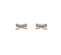 Golden Bow Stud Earrings - female - Self Portrait - Yellow - ONE SIZE - Accessories ONE SIZE