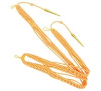 Golden Braided Shoulder Aiguillette for Women Cosplayers Costume | Vintage Rope and Plastic Pendant Detail, Stays in Place, Easy for Graduations