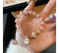 Golden Branches Jade Leaves Gingko Bracelet for Women - Gold Color Floral Vine Bangle, Lucky Gift with Faux Pearl Earrings(B)