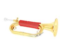 Golden Brass Bugle Cavalry Trumpet Compacts Light Weight Militaries Bugle For School Orchestras Storage Bag Wind Instrument For Beginners
