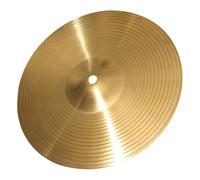 Golden Brass Crash Cymbal 15x15x0.2cm for Jazz Drums | Smooth Golden Finish, 1 X Cymbal, Easy Stand Installation, for School Band Practice and Home Use