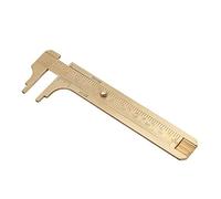 Golden Brass Vernier Calipers, 100mm Double Scales Brass Sliding Gauge Vernier Caliper Ruler Measuring Tool mm/inch for Measuring Gemstones and Jewelry Components Bead Wire Guitar Repair