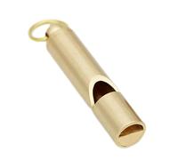Golden Brass Whistles - Brass Whistle Loudest Metal | Brass Whistle With Ring, Loudest Survival Whistle Keychain | Loud Safety Whistles, Metal Whistles For Salv